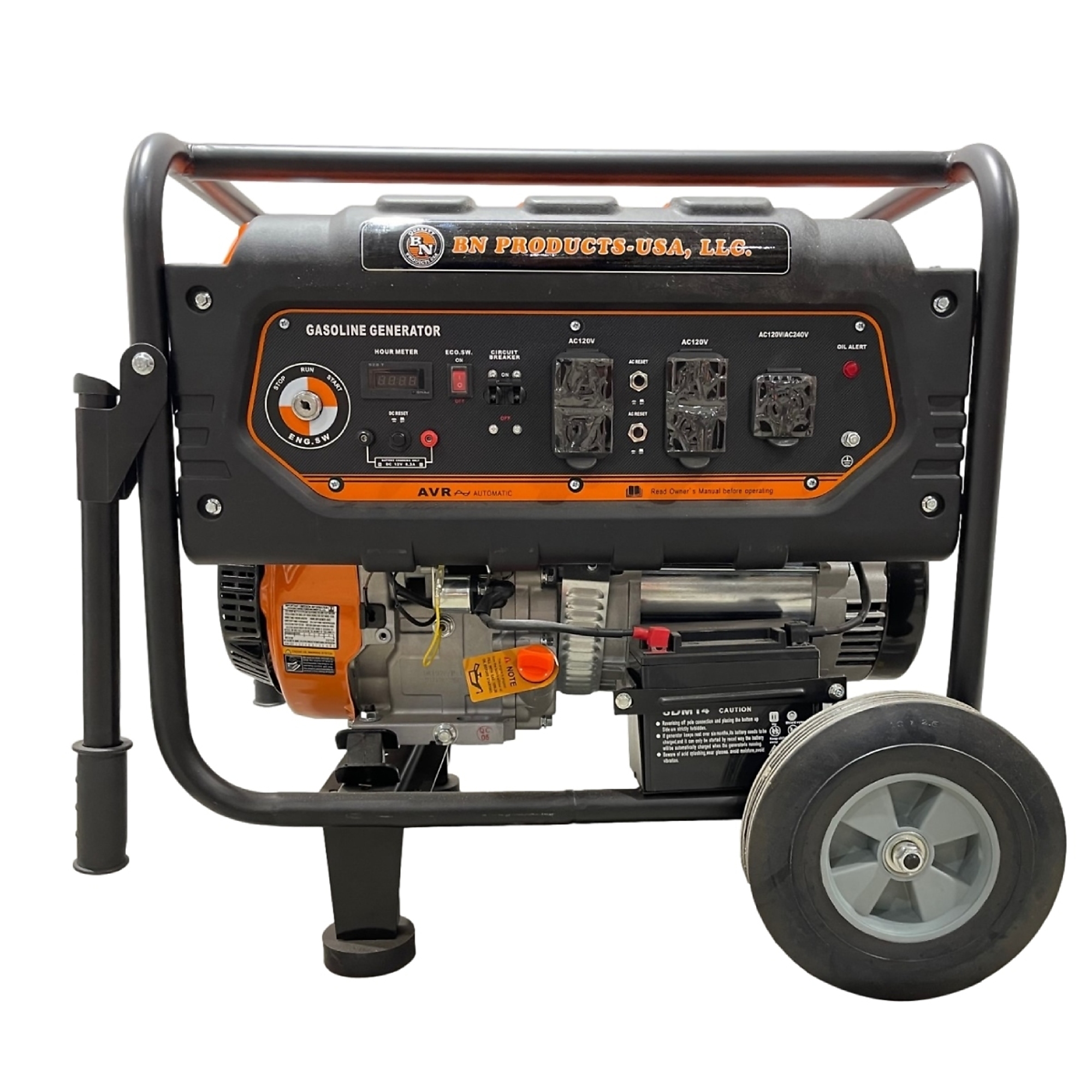 BN Products, 7500W generator;electric start, Surge Watts 8000 Rated Watts 7500 Voltage 120/240 Model# BNG7500